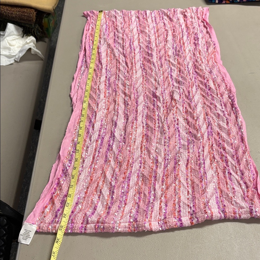 Pink and Purple Striped Scarf